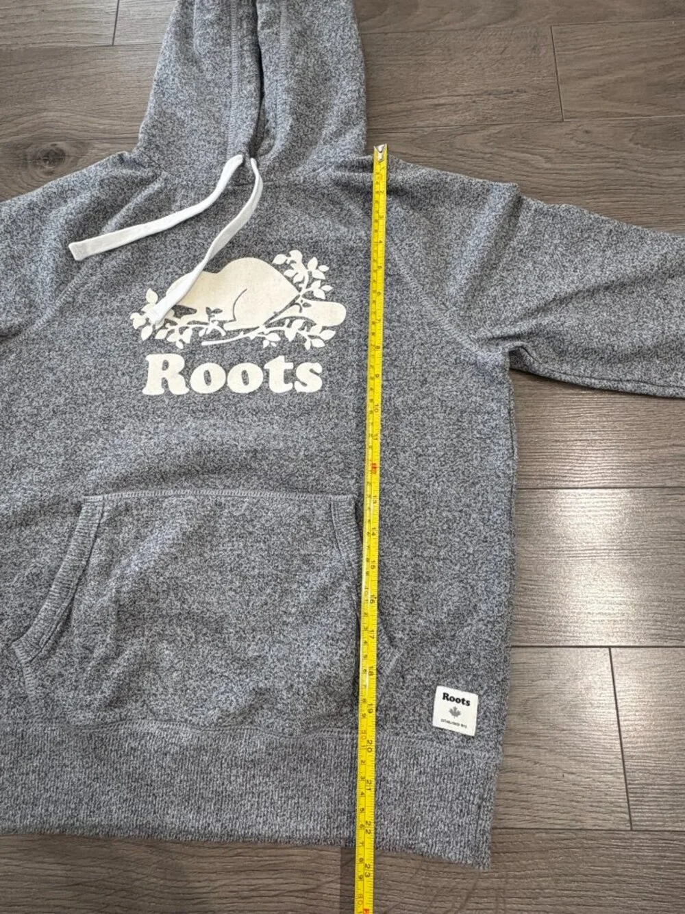 Ladies Roots Heather Gray Logo Hoodie – Size Small – Great Condition - Picture 9 of 13